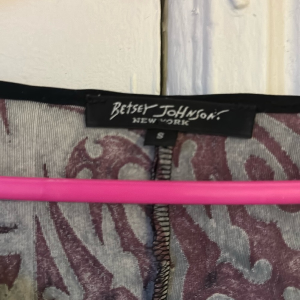 Betsey Johnson vintage purple and black velvet top